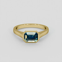 1.55 Ct. Greenish Blue Sapphire Ring, 10K Yellow Gold 1
