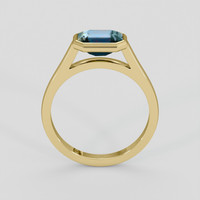 1.55 Ct. Greenish Blue Sapphire Ring, 10K Yellow Gold 3