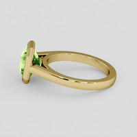 1.91 Ct. Green (Lime Green) Peridot Ring, 14K Yellow Gold 4