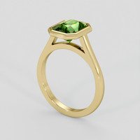 2.71 Ct. Green (Lime Green) Peridot Ring, 14K Yellow Gold 2