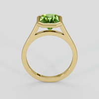 2.71 Ct. Green (Lime Green) Peridot Ring, 14K Yellow Gold 3