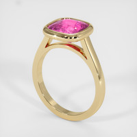 3.46 Ct. Pink Sapphire Ring, 14K Yellow Gold 2