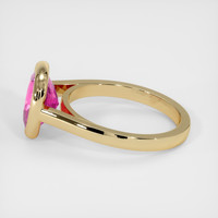 3.46 Ct. Pink Sapphire Ring, 14K Yellow Gold 4