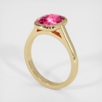2.53 Ct. Pink Sapphire Ring, 14K Yellow Gold 2