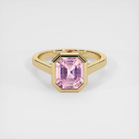 2.62 Ct. Pink Sapphire Ring, 14K Yellow Gold 1