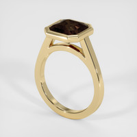 3.26 Ct. Brown Sapphire Ring, 14K Yellow Gold 2