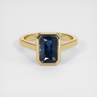 2.09 Ct. Blue Sapphire Ring, 14K Yellow Gold 1