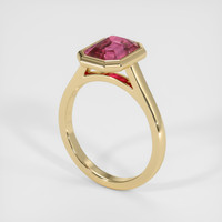 3.06 Ct. Pink Sapphire Ring, 14K Yellow Gold 2