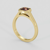 1.09 Ct. Pinkish Brown Sapphire Ring, 14K Yellow Gold 2
