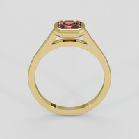 1.09 Ct. Pinkish Brown Sapphire Ring, 14K Yellow Gold 3