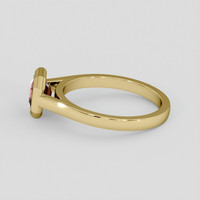 1.09 Ct. Pinkish Brown Sapphire Ring, 14K Yellow Gold 4