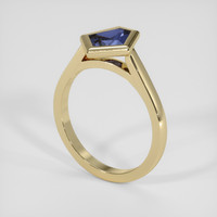 1.14 Ct. Blue Sapphire Ring, 14K Yellow Gold 2