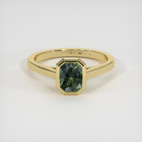 1.60 Ct. Yellowish Green Sapphire Ring, 14K Yellow Gold 1