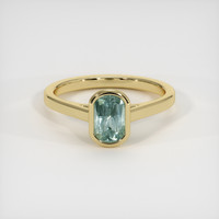 1.83 Ct. Bluish Green Sapphire Ring, 14K Yellow Gold 1