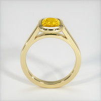 1.29 Ct. Yellowish Orange Sapphire Ring, 14K Yellow Gold 3