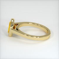 1.29 Ct. Yellowish Orange Sapphire Ring, 14K Yellow Gold 4