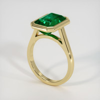 4.19 Ct. Emerald Ring, 18K Yellow Gold 2