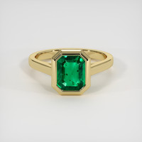 1.67 Ct. Emerald Ring, 18K Yellow Gold 1