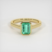 1.38 Ct. Emerald Ring, 18K Yellow Gold 1