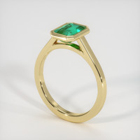 1.38 Ct. Emerald Ring, 18K Yellow Gold 2