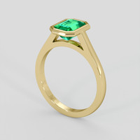 1.92 Ct. Emerald Ring, 18K Yellow Gold 2