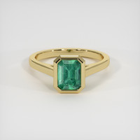 1.62 Ct. Emerald Ring, 18K Yellow Gold 1