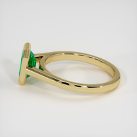 0.93 Ct. Emerald Ring, 18K Yellow Gold 4