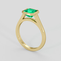 1.96 Ct. Emerald Ring, 18K Yellow Gold 2
