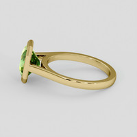 2.71 Ct. Green (Lime Green) Peridot Ring, 18K Yellow Gold 4