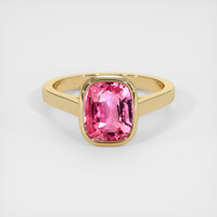 2.53 Ct. Pink Sapphire Ring, 18K Yellow Gold 1