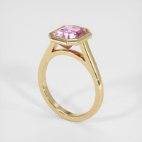 2.62 Ct. Pink Sapphire Ring, 18K Yellow Gold 2