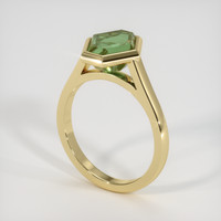 3.72 Ct. Green Sapphire Ring, 18K Yellow Gold 2