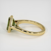 3.72 Ct. Green Sapphire Ring, 18K Yellow Gold 4