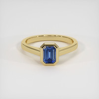 1.10 Ct. Sapphire Ring, 18K Yellow Gold 1