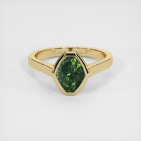 1.84 Ct. Green Sapphire Ring, 18K Yellow Gold 1