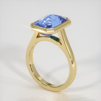 4.73 Ct. Blue Sapphire Ring, 18K Yellow Gold 2