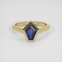 1.14 Ct. Blue Sapphire Ring, 18K Yellow Gold 1