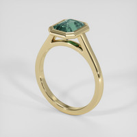 1.99 Ct. Greenish Blue Sapphire Ring, 18K Yellow Gold 2