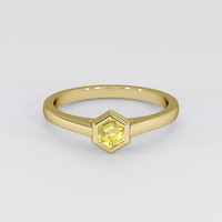 0.33 Ct. Yellow Sapphire Ring, 18K Yellow Gold 1