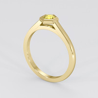 0.33 Ct. Yellow Sapphire Ring, 18K Yellow Gold 2