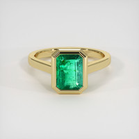 1.49 Ct. Emerald Ring, 18K Yellow Gold 1