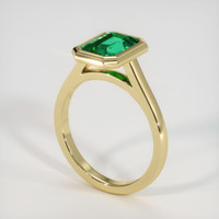 1.49 Ct. Emerald Ring, 18K Yellow Gold 2