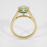 3.80 Ct. Yellowish Green Sapphire Ring, 18K Yellow Gold 3