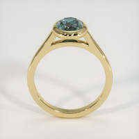 1.51 Ct. Greenish Blue Sapphire Ring, 18K Yellow Gold 3