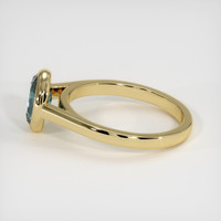 1.51 Ct. Greenish Blue Sapphire Ring, 18K Yellow Gold 4