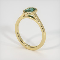 1.83 Ct. Bluish Green Sapphire Ring, 18K Yellow Gold 2