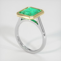 5.59 Ct. Emerald Ring, 18K Yellow & White 2