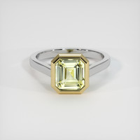 3.03 Ct. Yellow Sapphire Ring, 18K Yellow & White 1