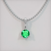 0.20 Ct. Emerald Pendant, Platinum 950 1