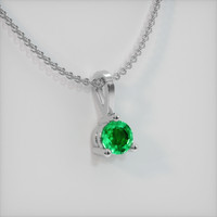 0.20 Ct. Emerald Pendant, Platinum 950 2